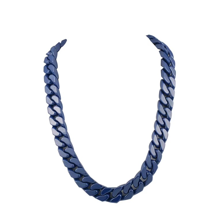 High Quality Custom Fashion Hip Hop Cuban Ceramic Bracelets, Jewelry Ceramic Accessories Necklace