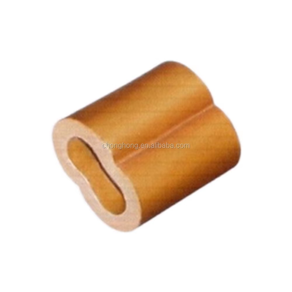 3/32" U.S. Type Copper Hourglass Sleeves 8 Shape Stop Sleeves Ferrules Double Barrel Ferrule for Wire Rope