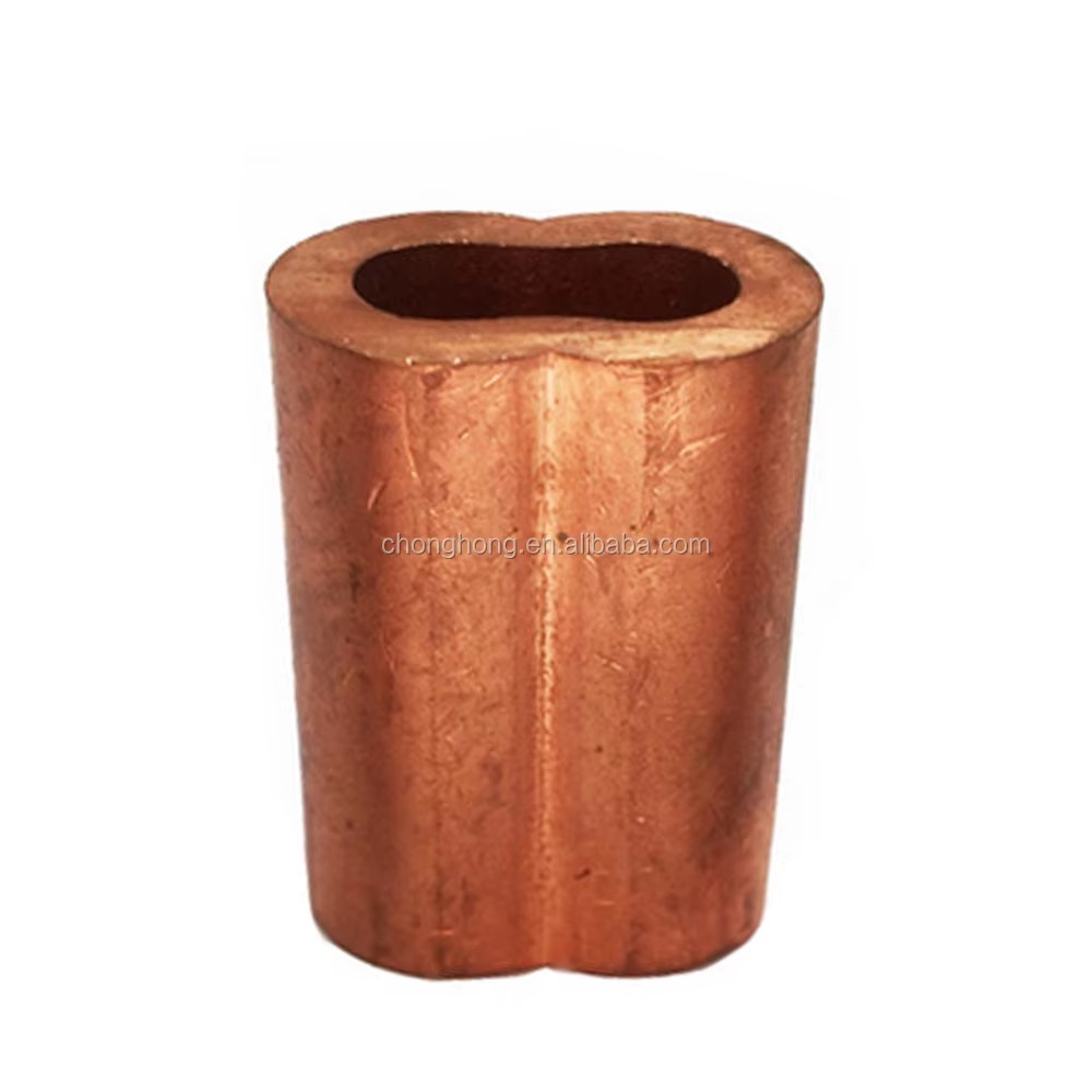 3/32" U.S. Type Copper Hourglass Sleeves 8 Shape Stop Sleeves Ferrules Double Barrel Ferrule for Wire Rope