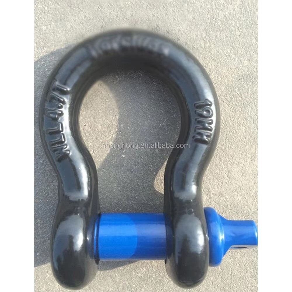 AS2741 Australian Standard Bow Shackle High Strength Grade S Forged in Plastic Galvanized Shackle