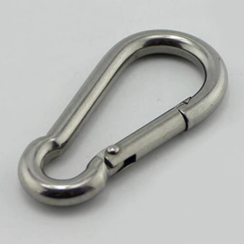 1.5inch 3inch 4inch DIN5299C M8X80mm Heavy Duty 304 316 Stainless Steel Carbine Spring Snap Hook Clip Carabiner Metal Snap Hook