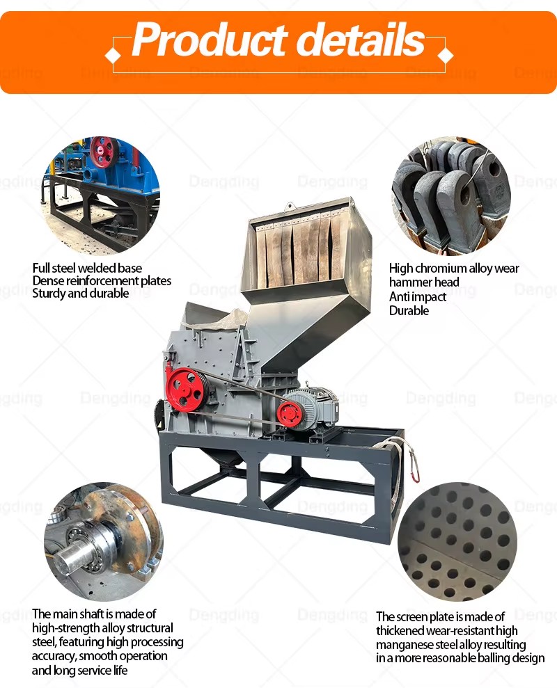 Automatic Steel Rebar Bundle Iron Casting Scrap Aluminum Window Metal Granulator Industrial Waste Recycling Technology