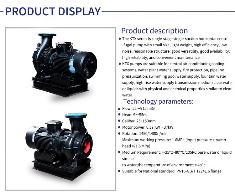 Durable High Flow Centrifugal Electric Motor Water Pump Swimming Pool Circulating Pump 15Hp