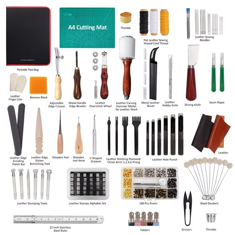 386 Pcs Advanced Leather Sewing Tools Set Tool Bag Set Home Tool Set