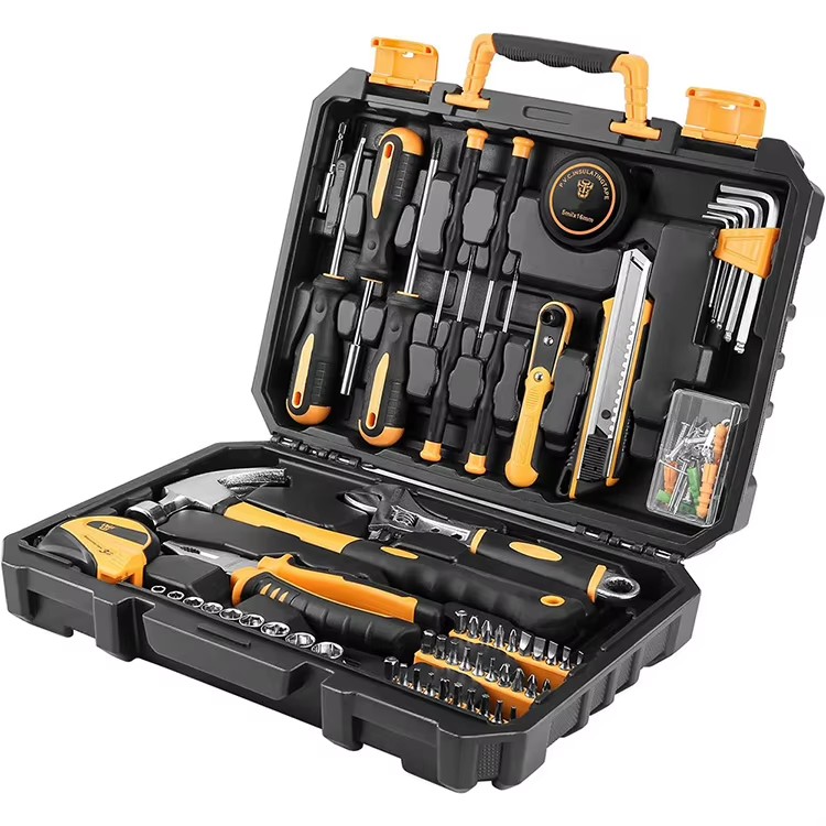 100 Pcs Tool Sets Herramientas Hand Tool Set Colorful Box Tools Set Box