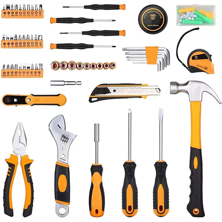 100 Pcs Tool Sets Herramientas Hand Tool Set Colorful Box Tools Set Box