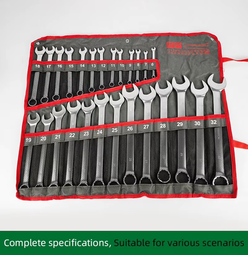Automotive Repair Combination Wrench Set Roll up Pouch for Mechanical Maintenance