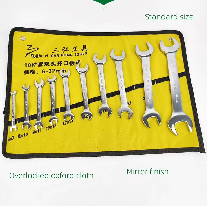 Durable Open-End Wrench Set High Hardness Excellent Toughness Professional Repair Tool