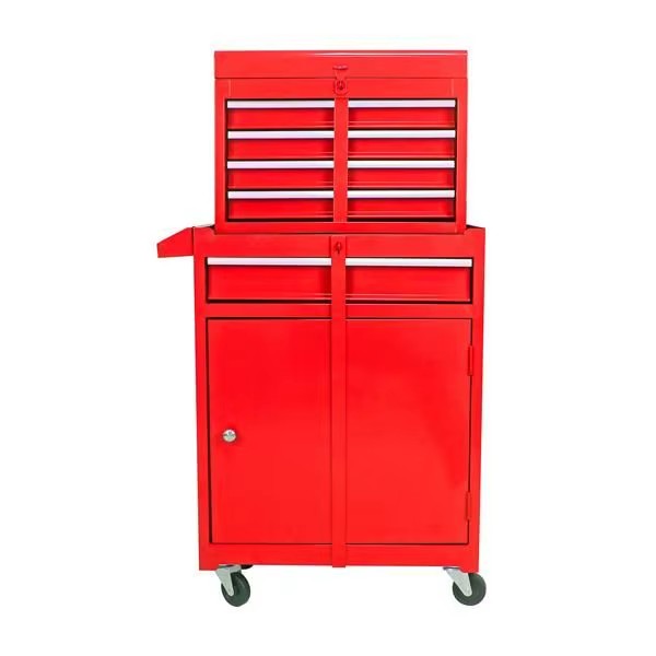 Red Detachable 5-Drawer Tool Chest With Bottom Cabinet Adjustable Shelf Model D0100HA7F87