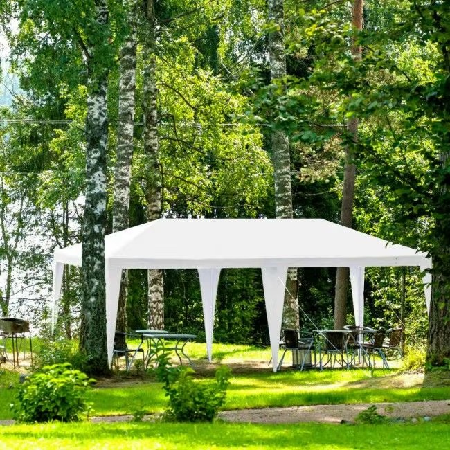 D0100HEWGCU Summer Outdoor Wedding Party Canopy Tent 10x20 Feet Quick-Opening Removable Walls Aluminum Alloy Frame Polyester
