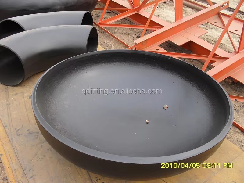 Stainless Steel 304 316L Welded Oval Head Cap Stainless Steel Spherical End-cap Pipe Fitting