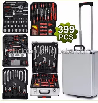 Manufacture Wholesale 399pcs Aluminum case Tools Kit swiss Kraft Electrical Tools