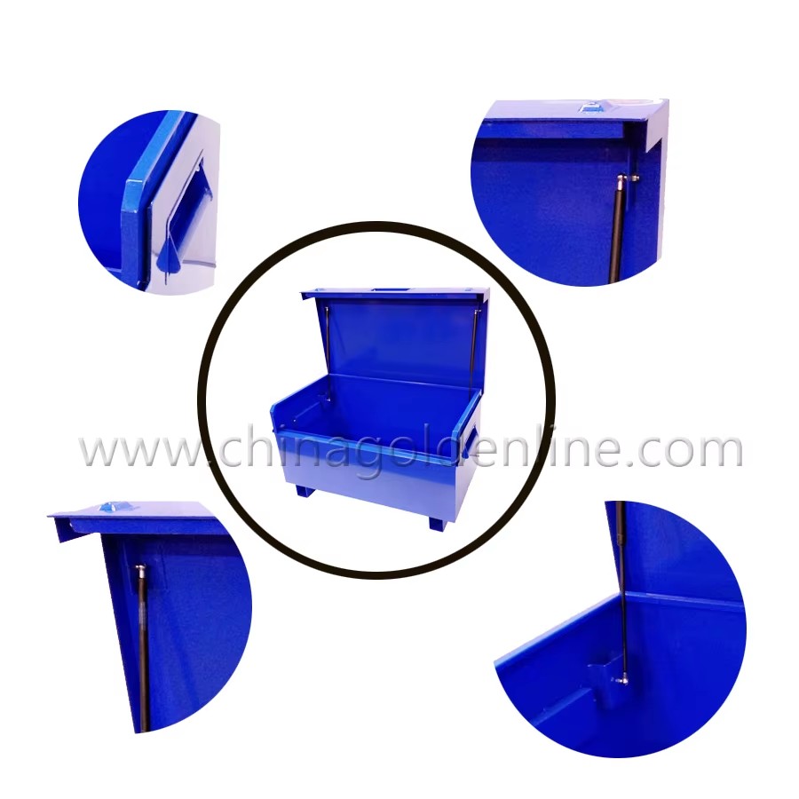 Heavy-Duty Steel Jobsite Toolbox Cabinet Custom Size Iron Tool Box for Garage Use