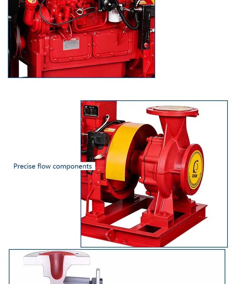 High-Pressure Building Fire Fighting Pumps Single Stage Horizontal End Suction DC Electric Motor OEM Customizable Iron Material