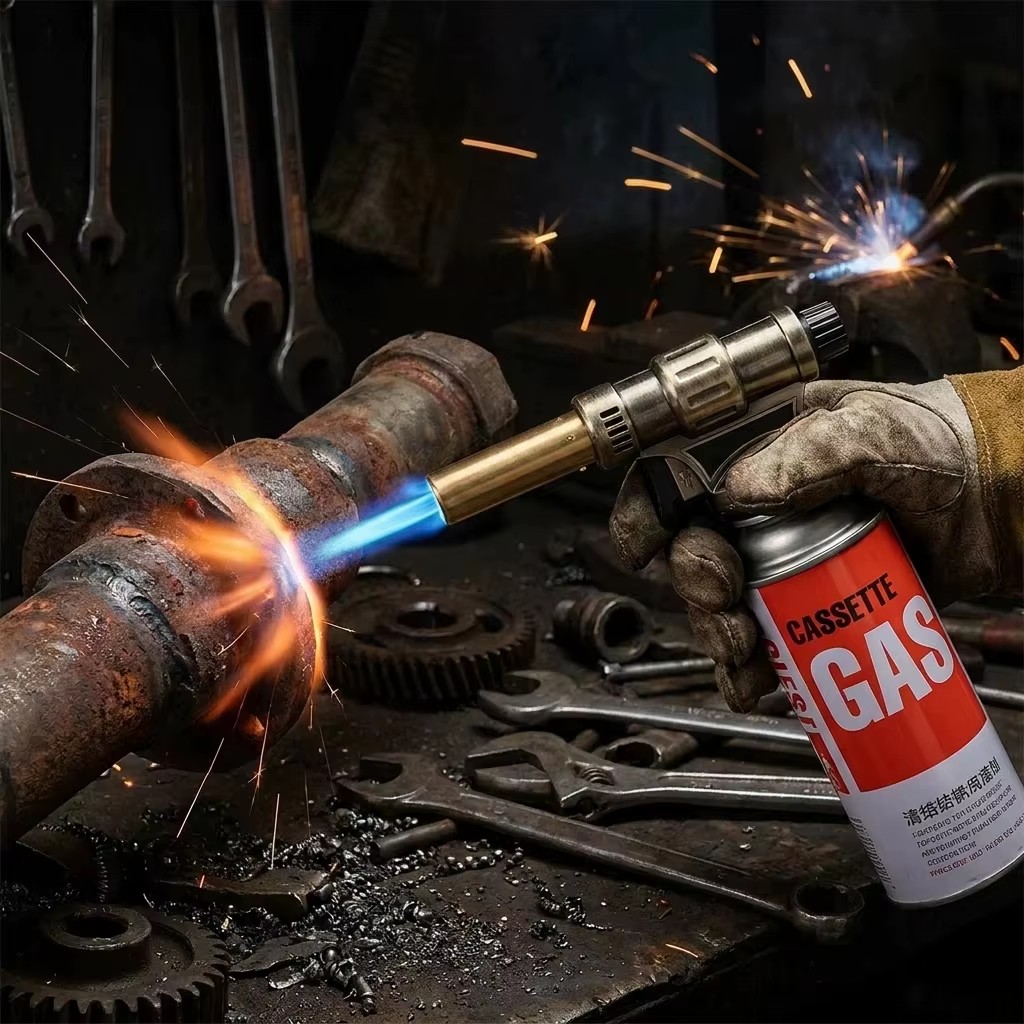 Professional-grade Copper Gas-Powered Torch Hair Removal & Roasting Flame Gun with Cartridge-Type Handheld Design