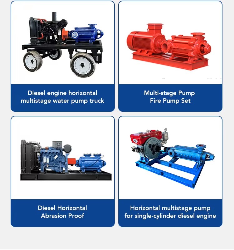Large Flow Horizontal Multistage Pipeline Booster Industrial Motor Drives High Water Pressure Pump