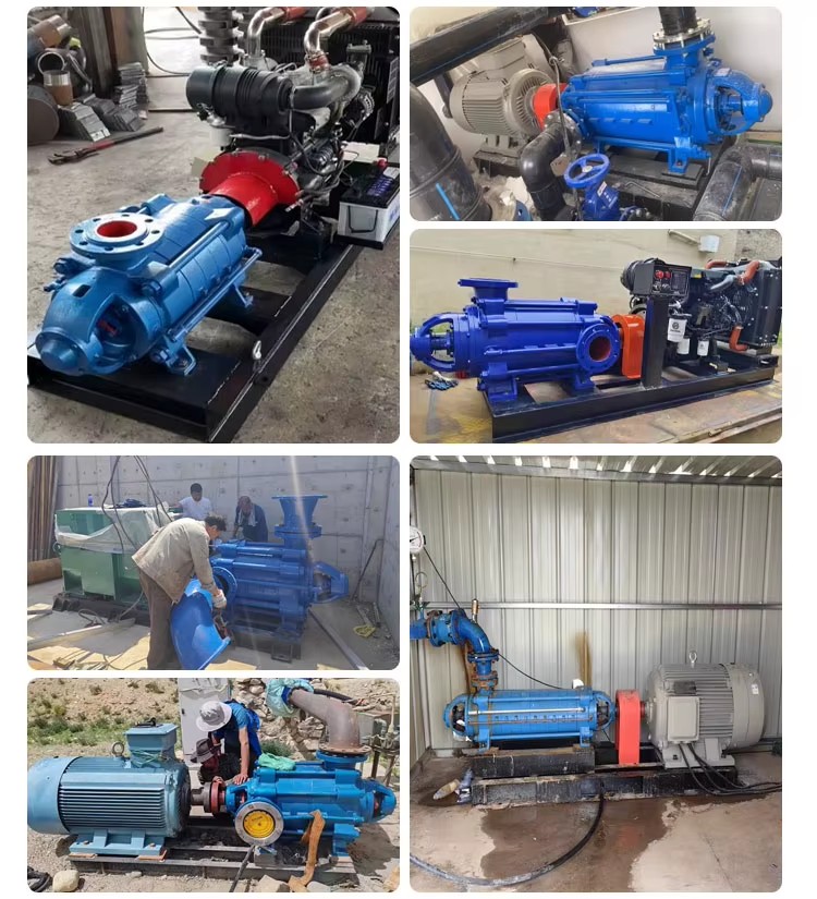 Large Flow Horizontal Multistage Pipeline Booster Industrial Motor Drives High Water Pressure Pump