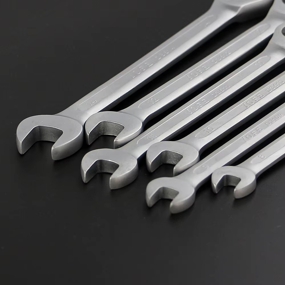 Matt Anti-slip Concave Rib plum Wrench Dual-use Extended plum Open End Wrench Industrial Grade Double-ended Wrench 6-32mm
