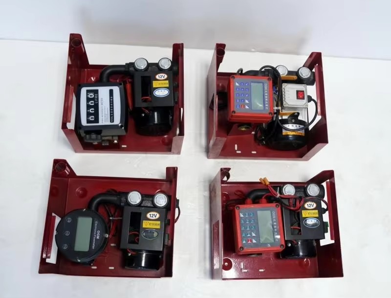 Portable Electric Self Priming Diesel Oil Kerosene Fuel Transfer Pump Kit With Meter Nozzle and Hose Oil Transfer Pump