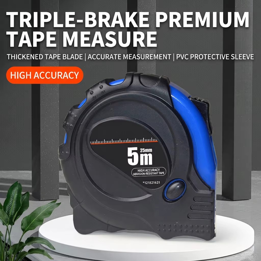 Bte Tape Measure 5M 25Mm Stainless Steel High Precision Self Winding Measuring Tape For Construction And DIY Use