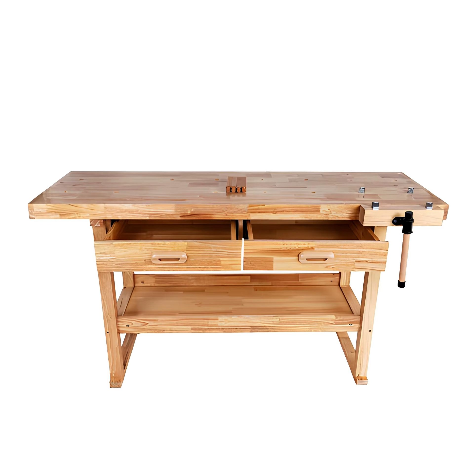 Woodworking Bench Heavy Duty Wooden Workbench With Drawers And Shelf For Carpentry And Metalworking