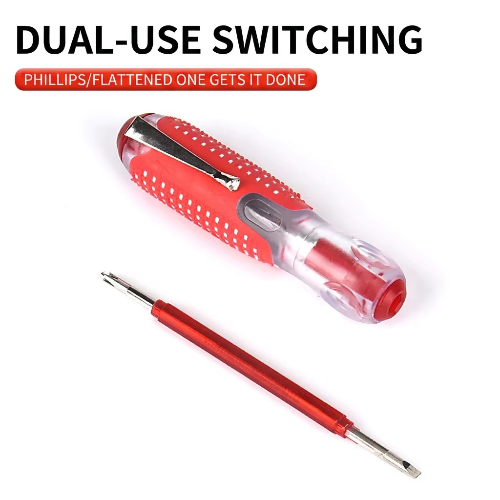 Ac Test Pencil Dual Head Screwdriver 100V 500V Led Voltage Detection Electrician Tool Plastic Handle