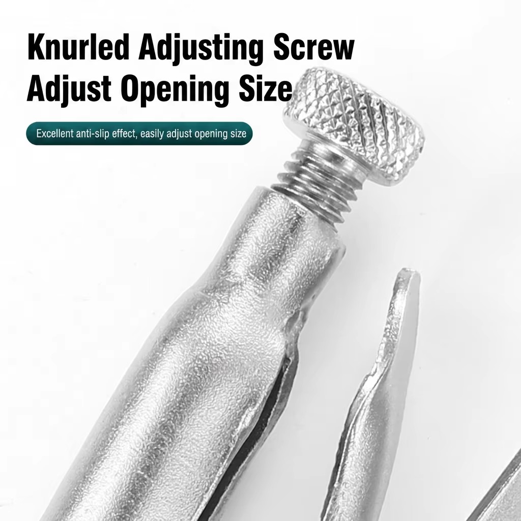 Chrome Vanadium Steel Locking Pliers 6 In Serrated Jaw Industrial Grade For Heavy Duty Clamping And Welding Fixing