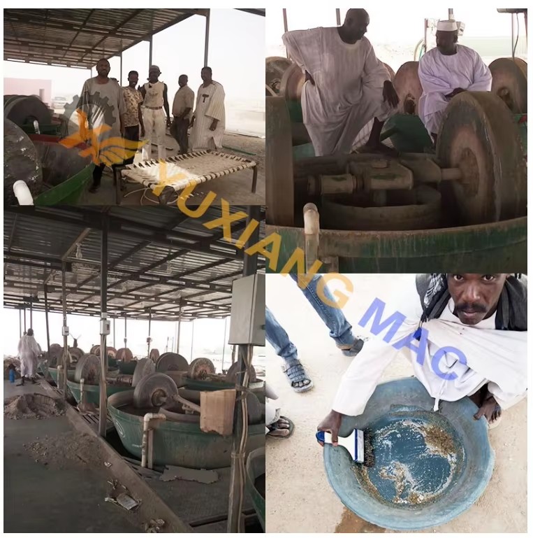 Mineral Processing Equipment Wet Pan Mill Gold Mining Separator Machine