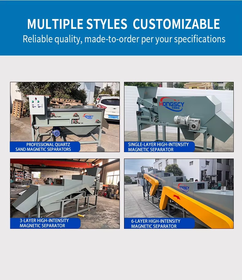 Multi Stage Permanent NdFeB Magnetic Separator High Magnetic Intensity Welding for Coal Quartz Sand Non-Metal Mineral