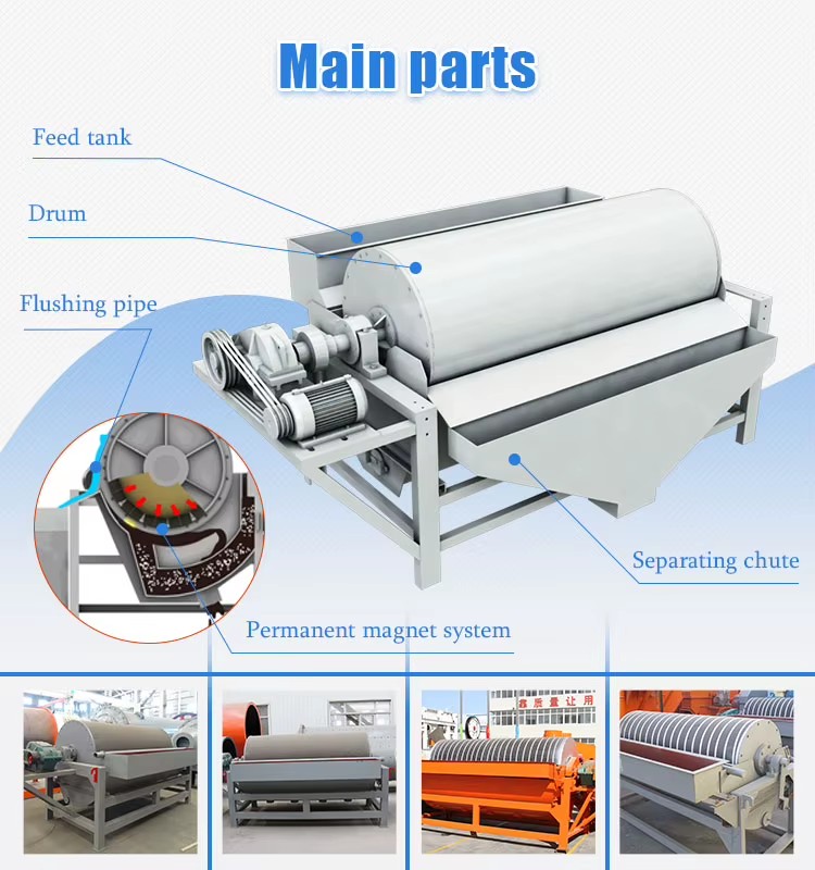 High Performance Gold Ore Magnetic Separator with Cheap Price Magnetic Drum Separator High Gradient Magnetic Separator
