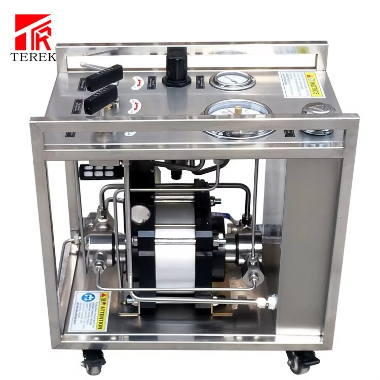 Pneumatic liquid booster pump unit for Hydraulic oil or water