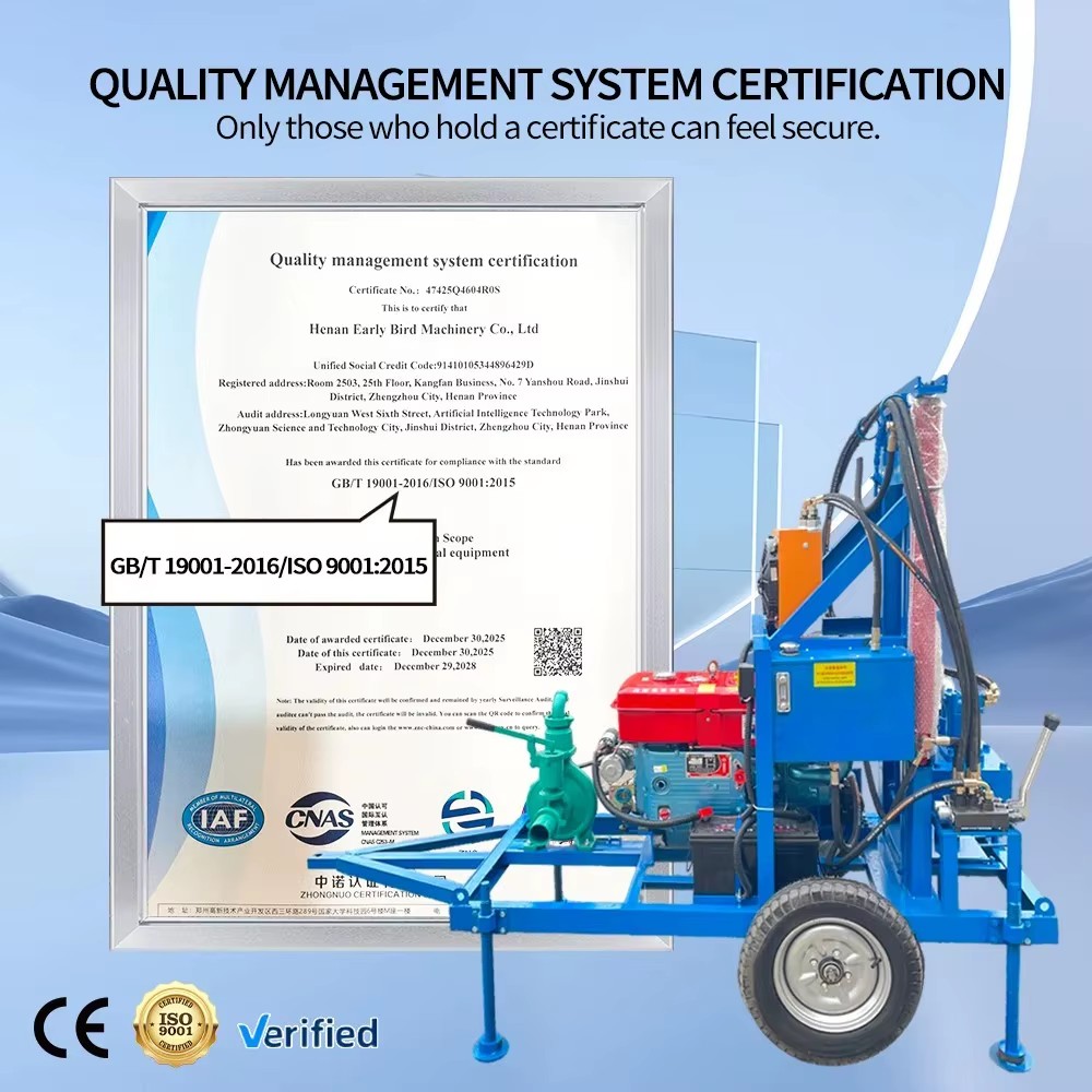 200m Customizable Water Borehole Drilling Machine Water Well Drilling Rig for Rural Development and Water Wells