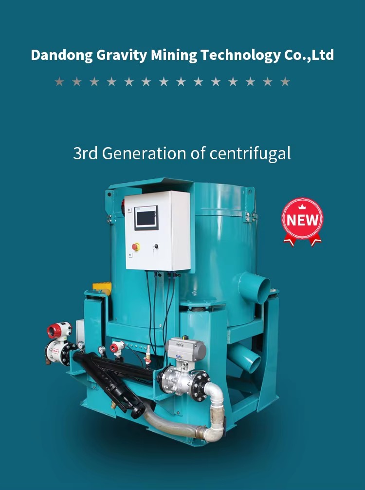 High Recovery Fully Automatic Gold Mining Equipment Centrifugal Gravity Concentrator Mineral Separator with Polyurethane Cone