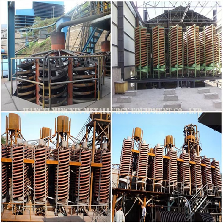 Fiberglass Spiral Concentrator Mineral Processing Spiral Separator Gravity Spiral Chute Separation Plant
