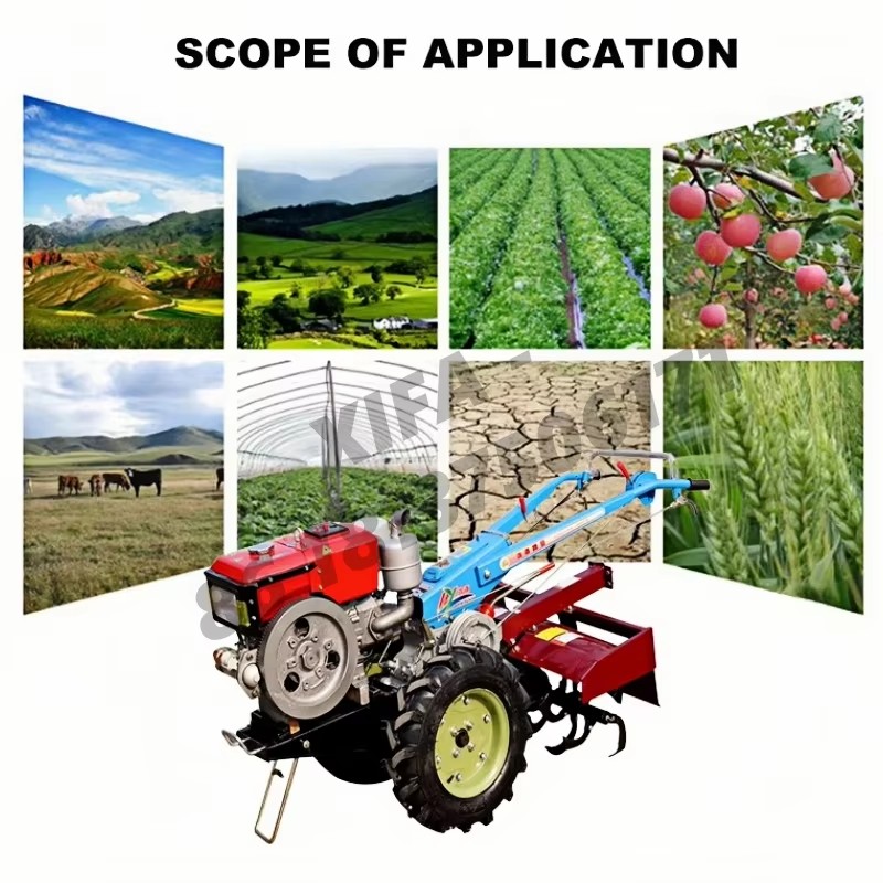 Versatile 8-32HP Agricultural Walking Tractor Diesel Motor Hand Tiller with 2WD Gear Drive High Productivity for Farm & Garden