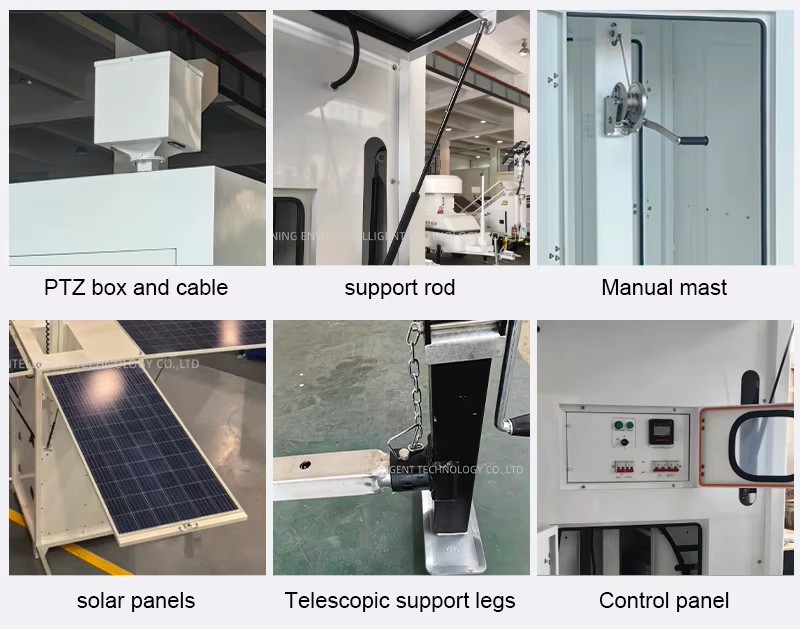 Solar Trailer for Engineering Security Waterproof Dustproof for Oil Fields Mines
