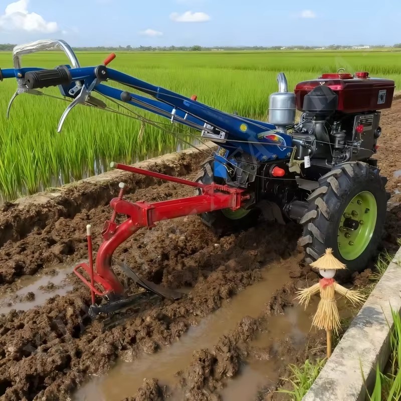 12HP 8-32HP 2WD Gear Drive Walking Tractor Agricultural Hand Tiller Rotary Cultivator Motor High Productivity Farm Field
