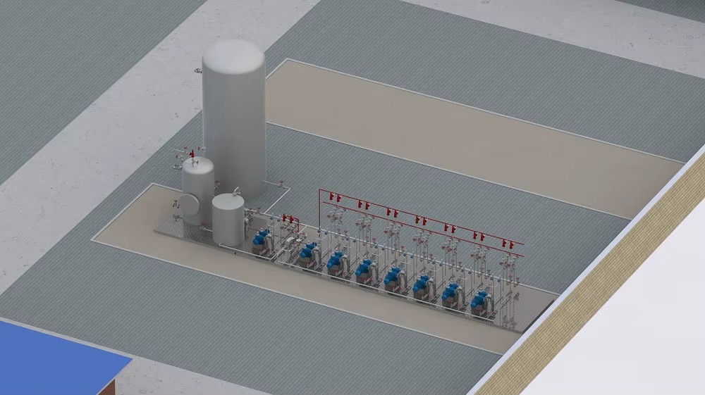 Pressure Vessel Chemical Injection Skids Mounted in Oilfield
