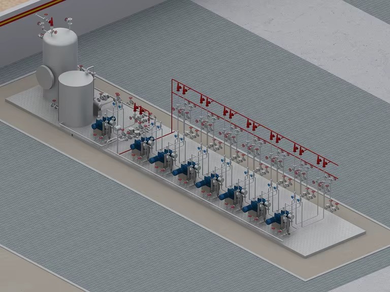 Pressure Vessel Chemical Injection Skids Mounted in Oilfield