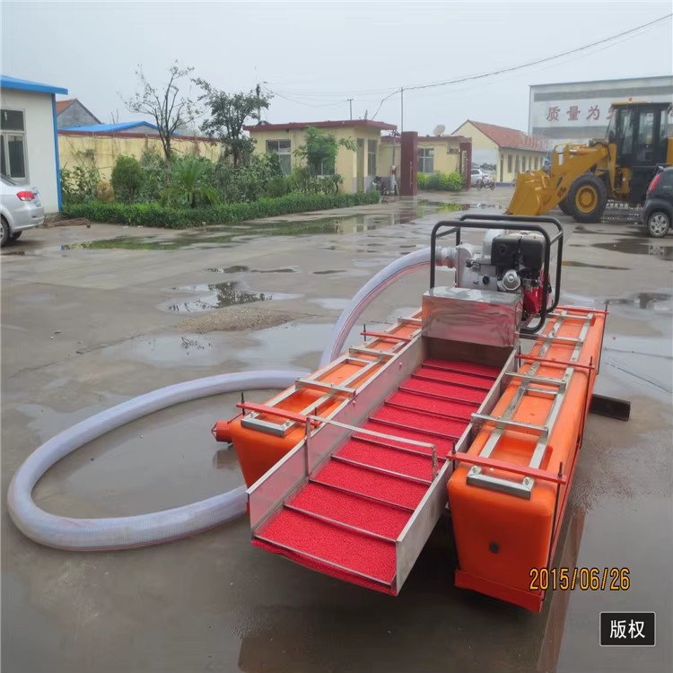 Siphon Ship Portable Alluvial Gold Dredger High Recovery Rate Gold Washing Boat for Narrow River Gold Mining