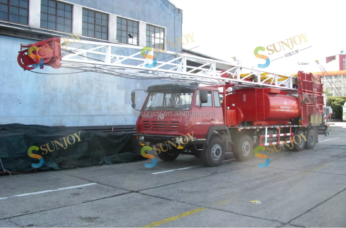 Oil Field Workover Rig with Engine Gearbox Motor-Well Flushing Multi-Purpose Comprehensive Equipment HNSJ Brand 1 Year Warranty