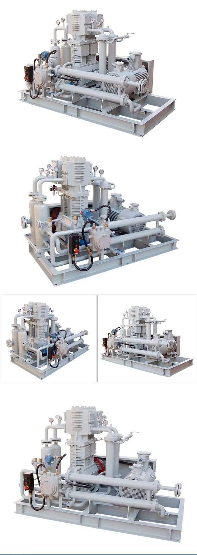 All-oil-free diaphragm type low-pressure wellhead compressor volumetric explosion-proof type