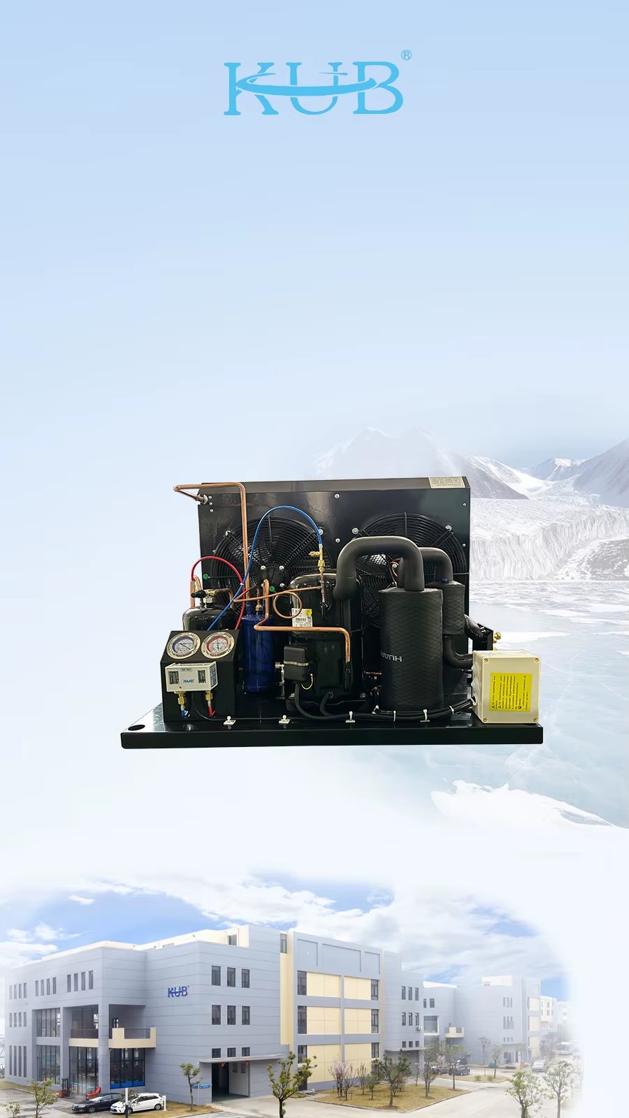 TAG2516Z 4HP TECUMSEH Energy Saving Refrigeration Unit for Freezer R404A 380V/3Ph/50Hz