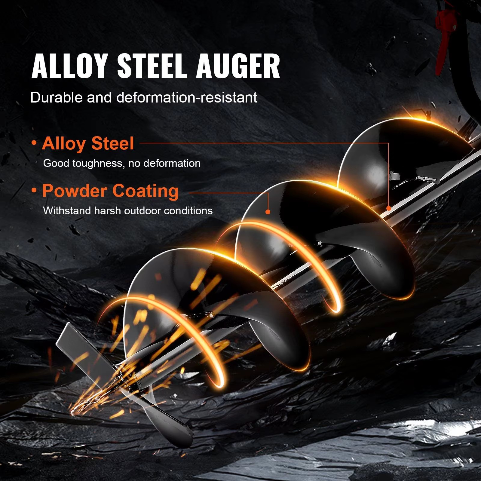 Gas Powered Earth Digger 8 Alloy Steel Auger Drill Bit 30 Long Post Hole Garden Tool Farmland Planting D0100HPFIGA