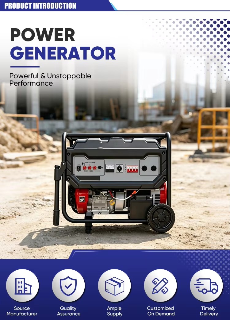 LH6500E 5KW 230V Portable Gasoline Generator Electric Start Compact Power Equipment for Outdoor Camping Emergency Power Demands