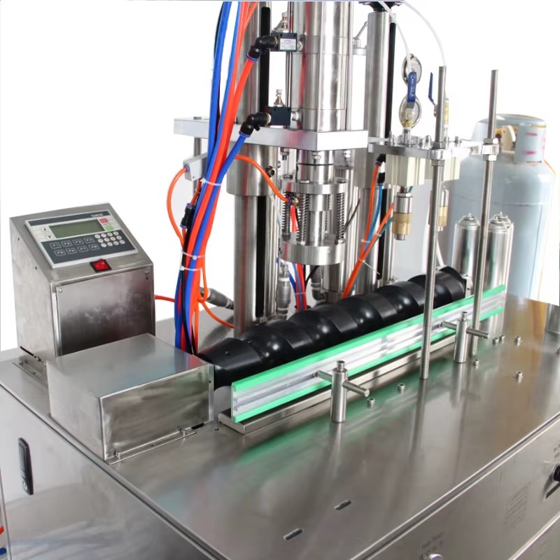 Automatic Bag on Valve Aerosol Filling Machine Efficiency Equipment Olive Oil Edible Oil Spraying Machinery Body Spray