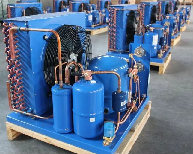 High Efficiency 2hp~15hp Refrigeration Condensing Unit New Automatic Opening Type Energy Saving Cooling Unit