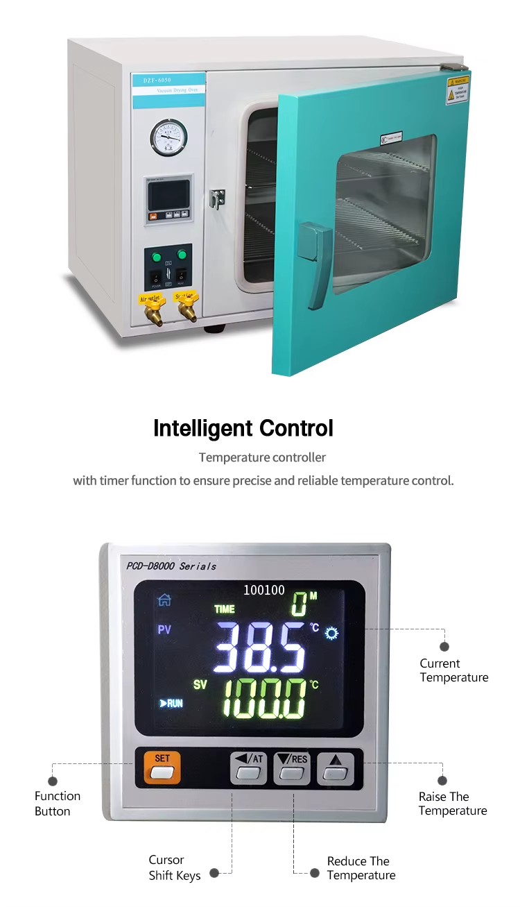 Energy Saving Economical Small 55L Chamber Lab Vacuum Drying Oven 110V/220V Lab Vacuum Drying Oven