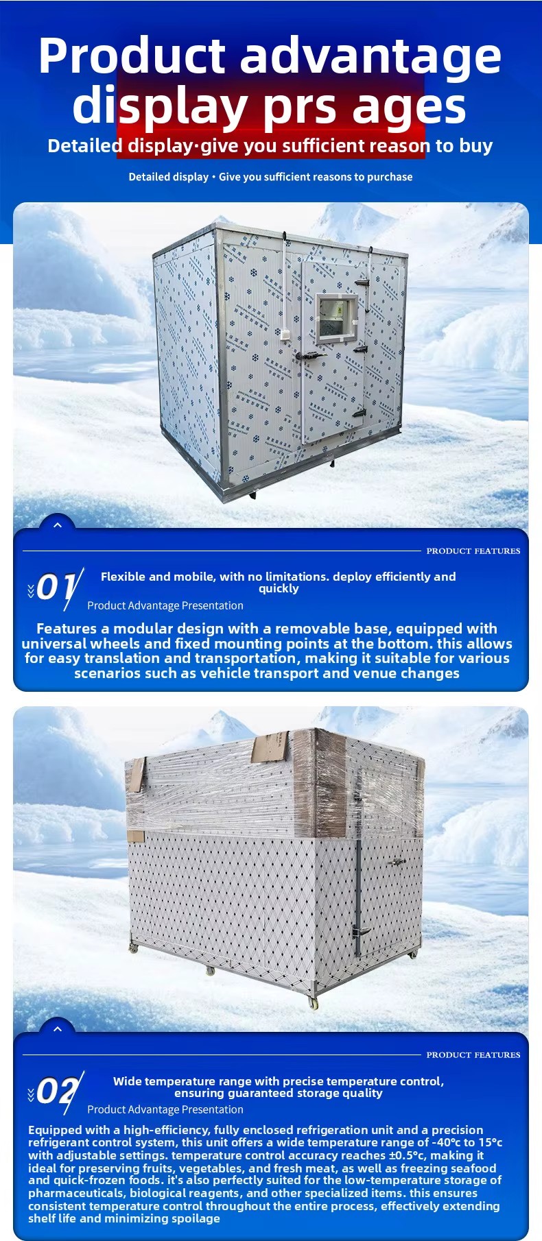 New Complete Equipment Cold Storage Rooms Solar Energy-saving Design High-Accuracy Temperature Control One-stop Customization