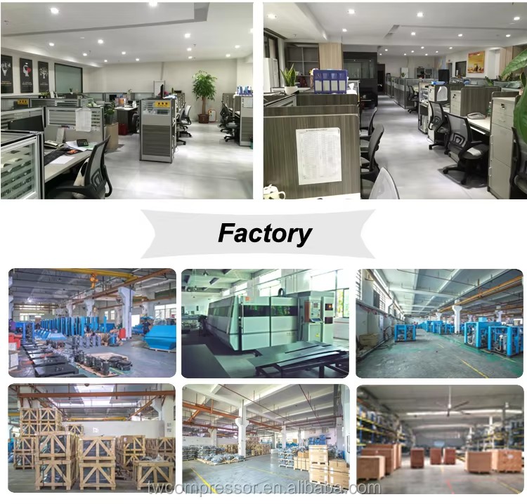 37kW 50Hp 8Bar Frequency Energy Saving Direct Drive Electric Industrial Screw Air Compressors for Blasting Machine